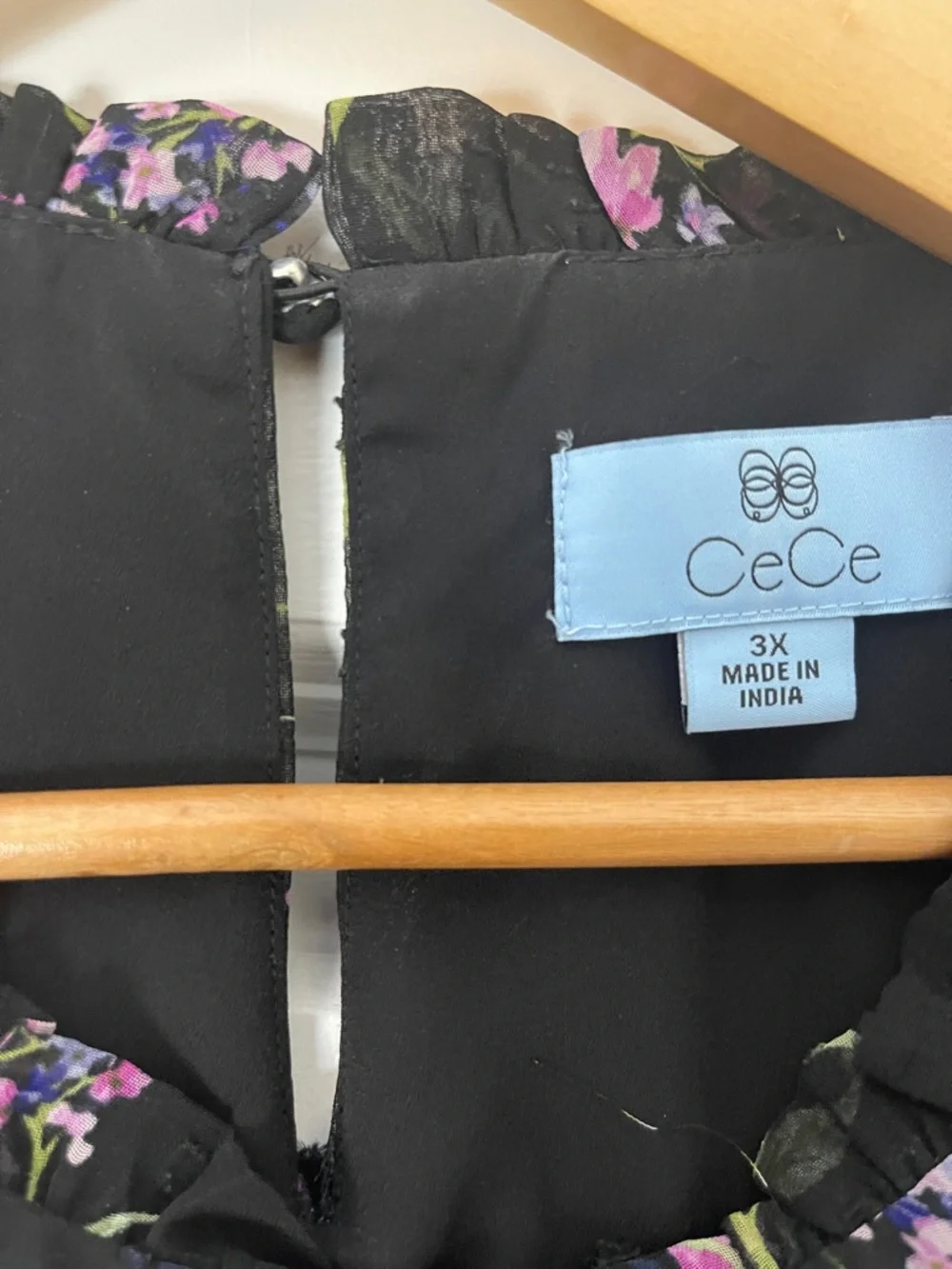 CeCe Plus Size Smocked Waist Ruffle  Sleeveless Mock Neck Floral Midi Dress - Picture 8 of 13